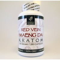 Whole Herbs - Red Vein Maeng Da Capsules - Natural | Non-GMO | Organic (250ea)